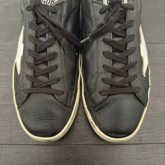 Golden Goose Black and White Athletic Shoes